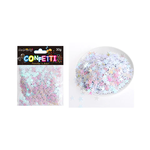 Confetti metálico de estrella tornasol 30g