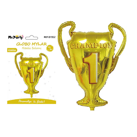 Globo metalizado trofeo dorado 82*62cm