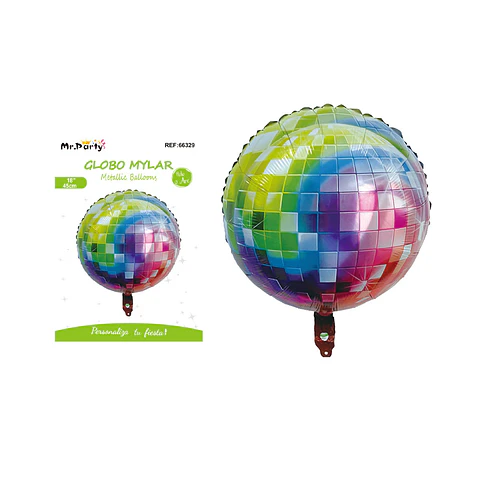 Globo metálico micrófono redondo 45cm