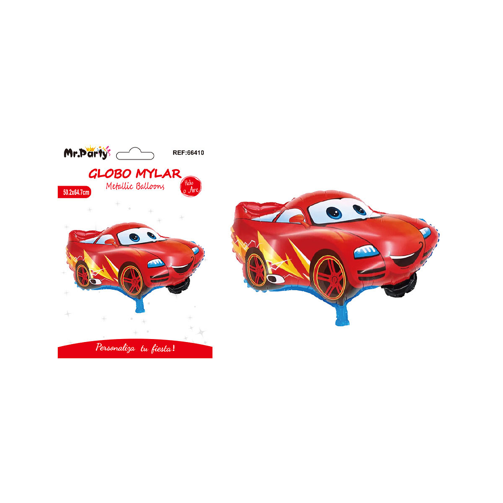 Globo metálico auto de carreras 64.7*50.2cm  