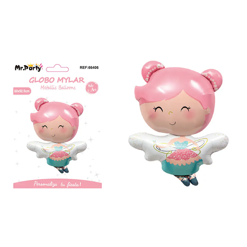 Globo metálico niña con alas 60*92.5cm   1