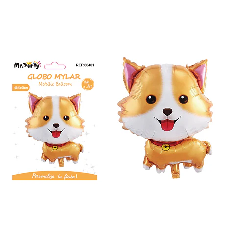 Globo metálico perrito 49.5*68cm  