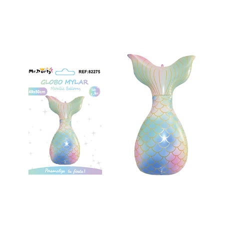 Globo metálico cola de sirena 80*49cm