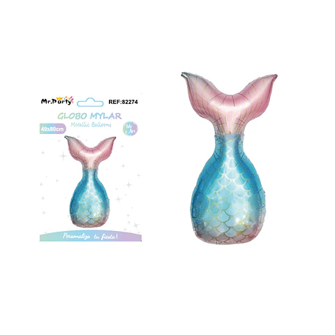 Globo metálico cola de sirena 80*49cm