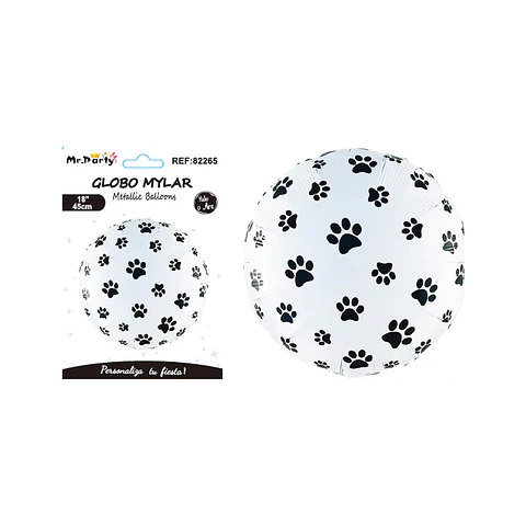 Globo metálico redondo huella pequeña 45cm