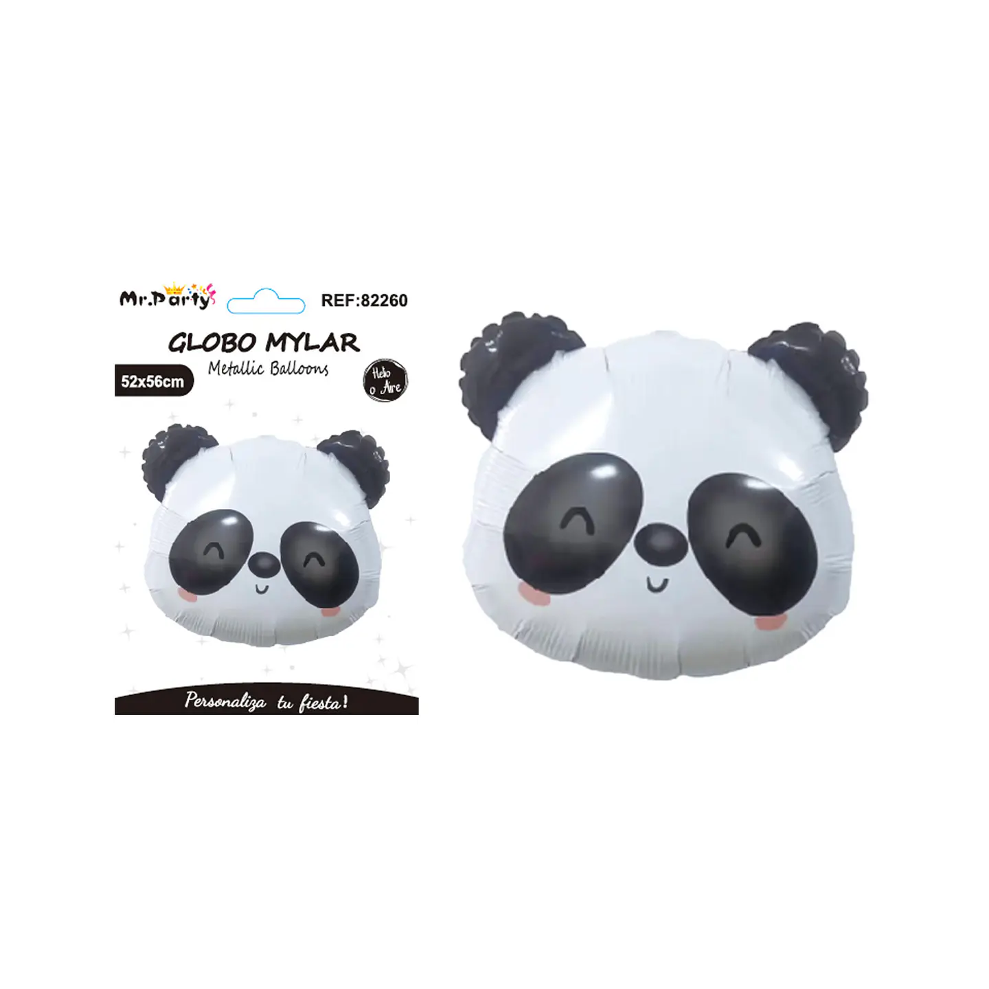 Globo metálico panda 52*56cm 1
