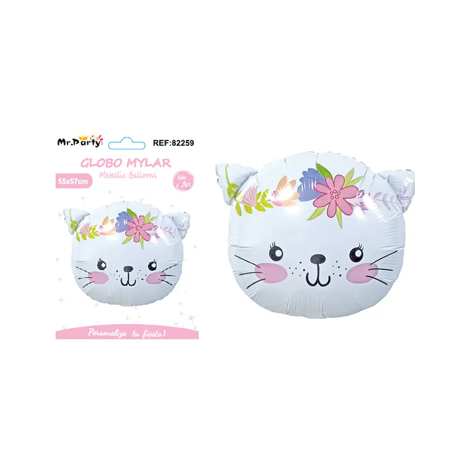 Globo metálico gato 55*57cm 1