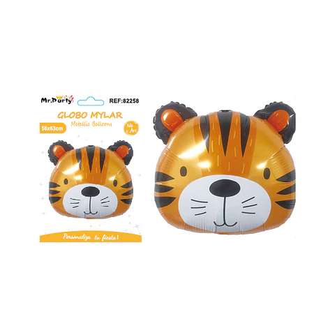 Globo metálico tigre 56*63cm