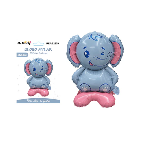 Globo metálico elefante 43*58cm