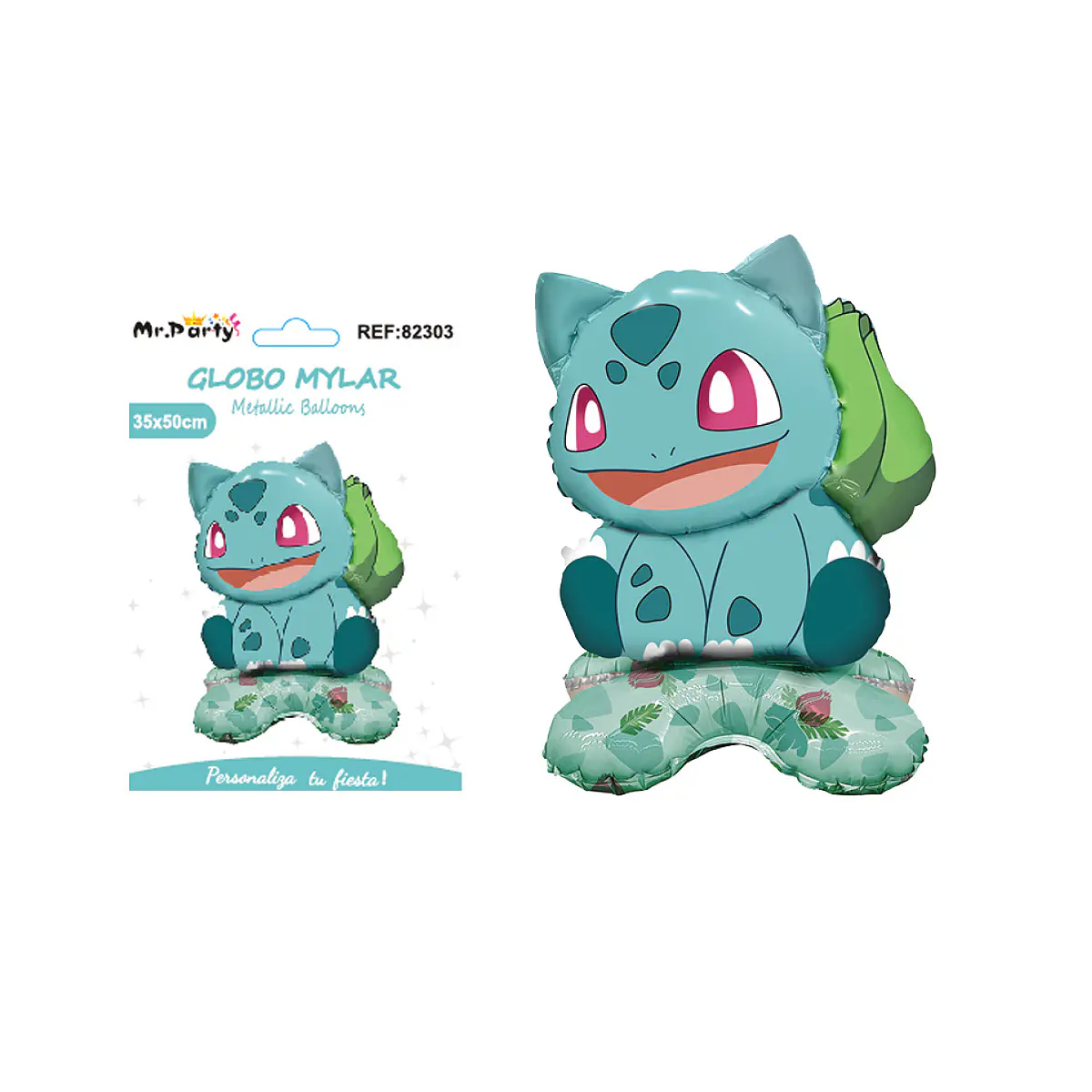 Globo metálico pokemon Bulbasaur 35*50cm