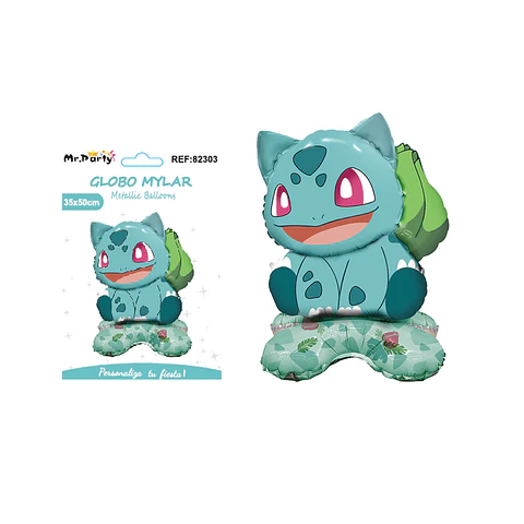 Globo metálico pokemon Bulbasaur 35*50cm
