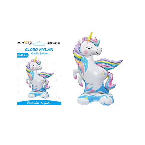 Globo metálico unicornio 63.5*42cm