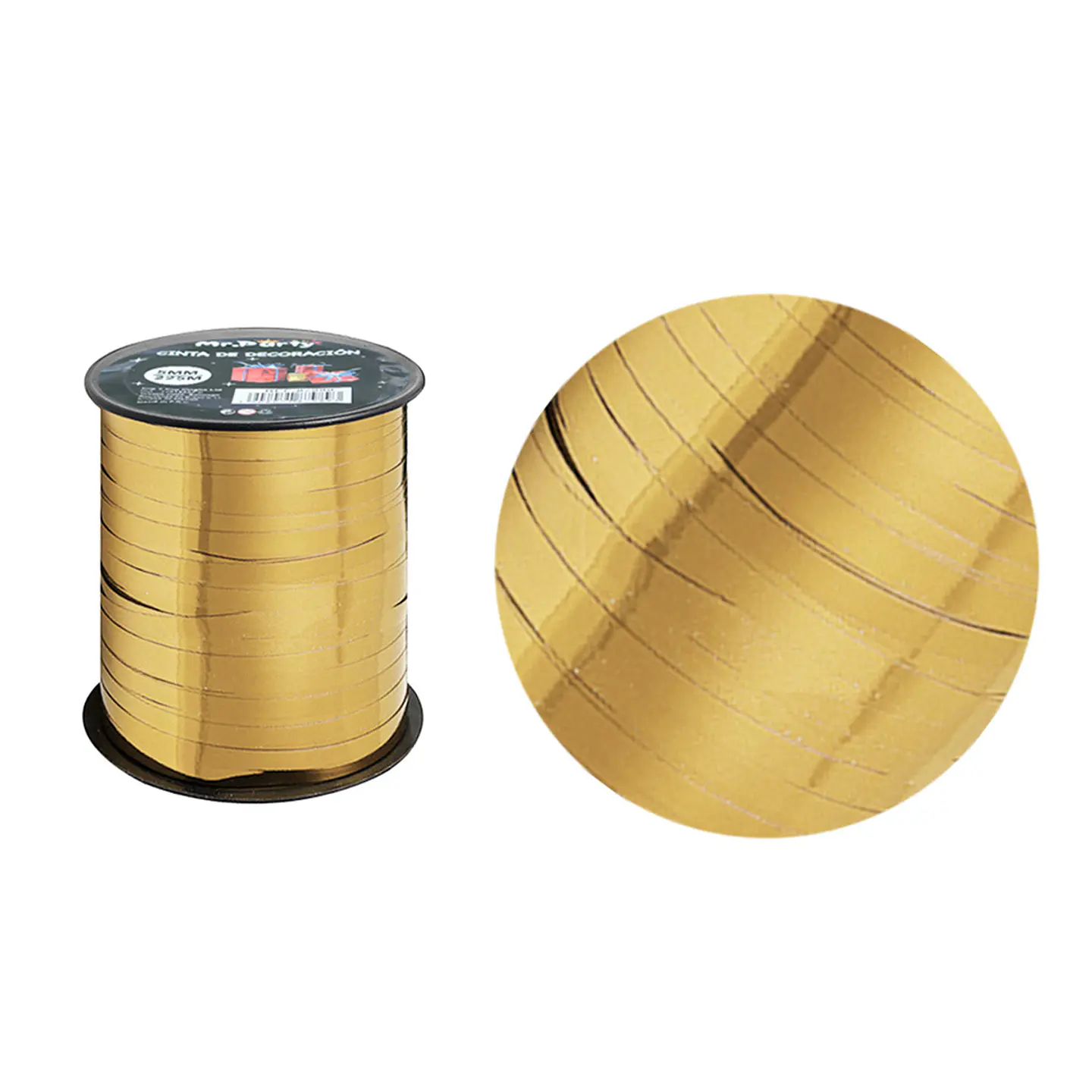 Cinta de regalo 5mm*225m dorado claro 1