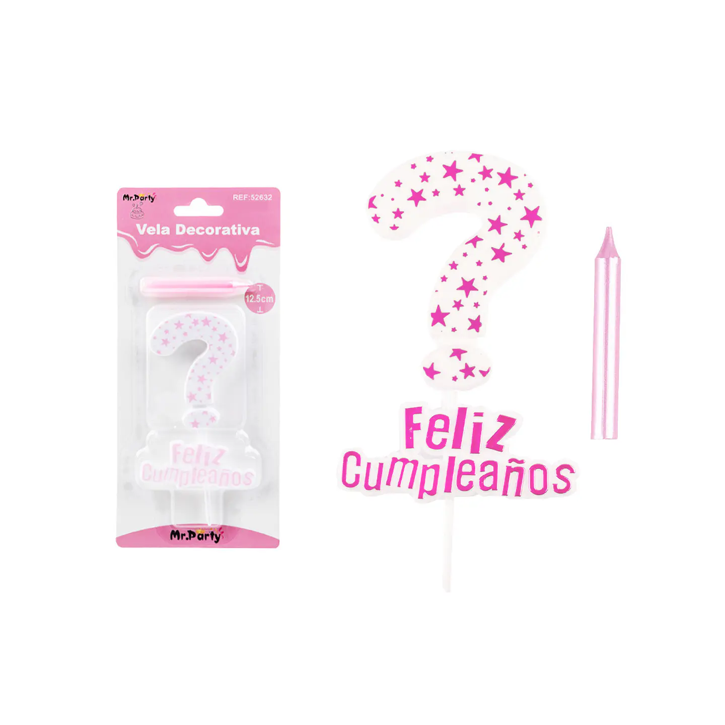 Vela de signo ? rosado claro  1