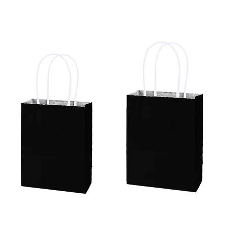 Bolsa de papel kraft pequeña negro 15*21*8cm 12pcs