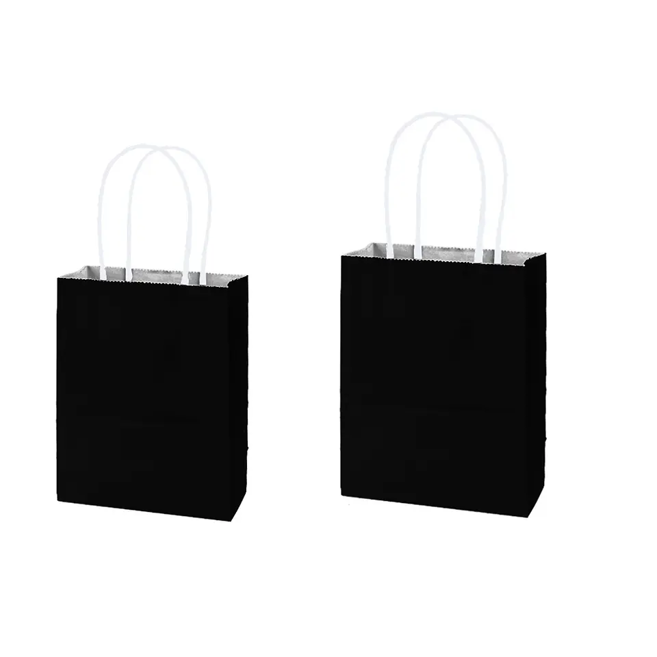 Bolsa de papel kraft pequeña negro 15*21*8cm 12pcs 1
