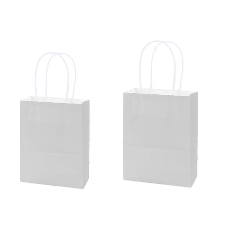 Bolsa de papel kraft pequeña plateado 15*21*8cm 12pcs