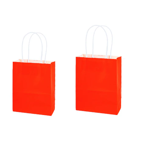 Bolsa de papel kraft pequeña rojo 15*21*8cm 12pcs