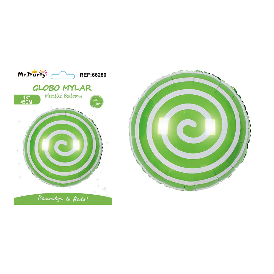 Globo metálico caramelo candy verde 45cm 1