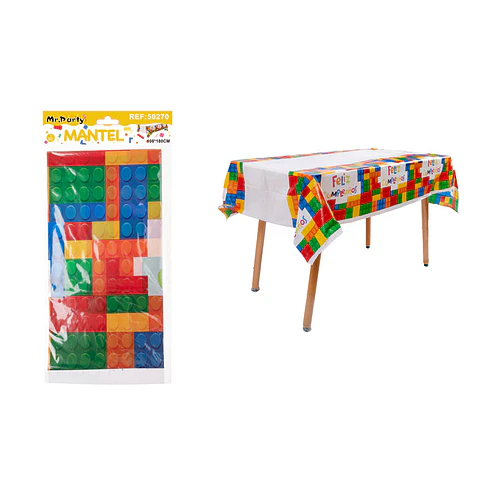 Mantel plástico bloque de lego 108*180cm