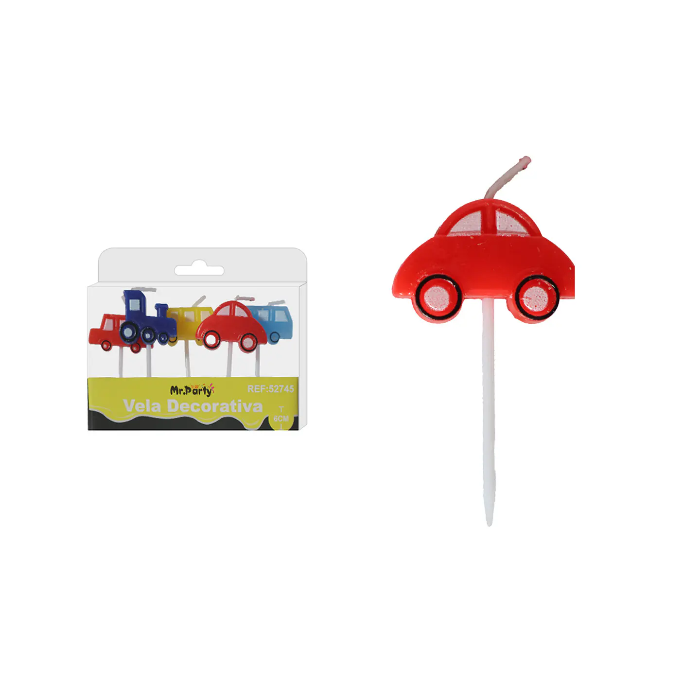 Vela de autos 6cm 5pcs 1