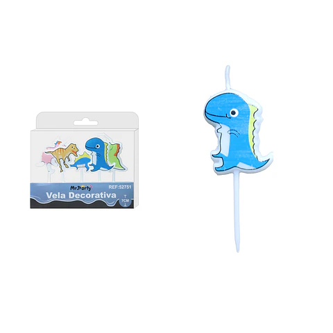 Vela de dinosaurio 7cm 5pcs