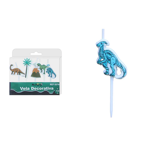 Vela de dinosaurio 7cm 5pcs