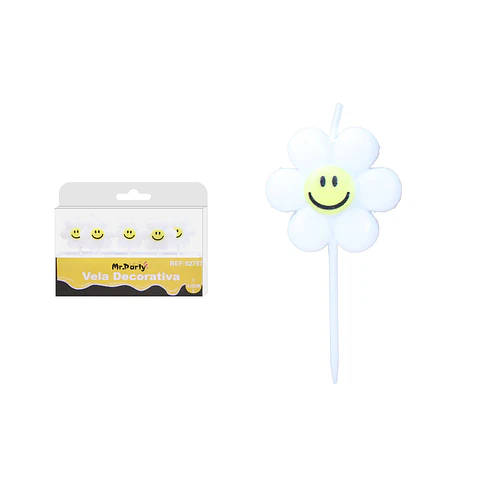 Velas de girasol sonriente 6.5cm 5pcs