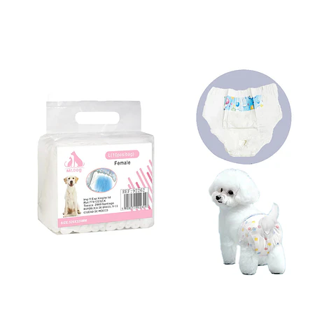 Pañal para perra talla L 10-15kg 30-51cm