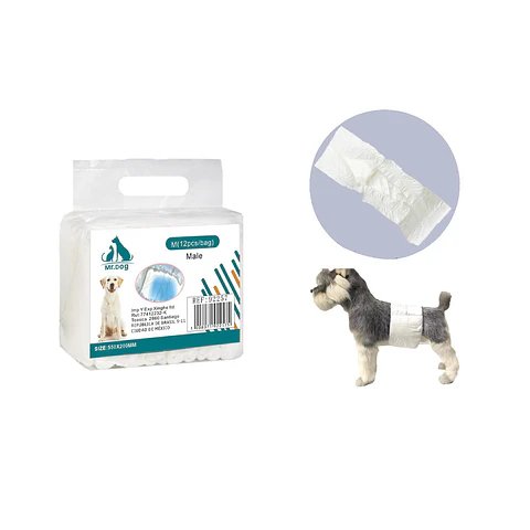 Pañal para perro talla M 3-6kg 18-53cm