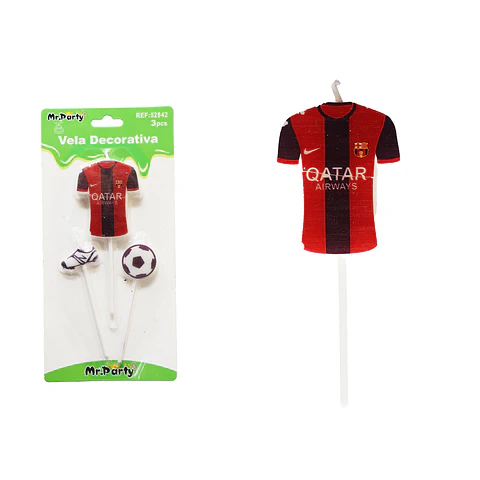 Vela de fútbol 12cm 3pcs