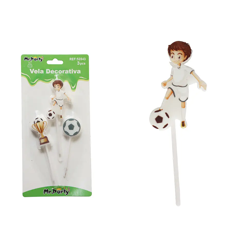 Vela de fútbol 12.5cm 3pcs 1