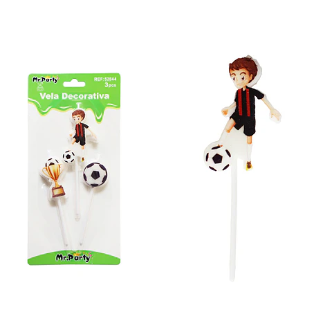 Vela de fútbol 12cm 3pcs
