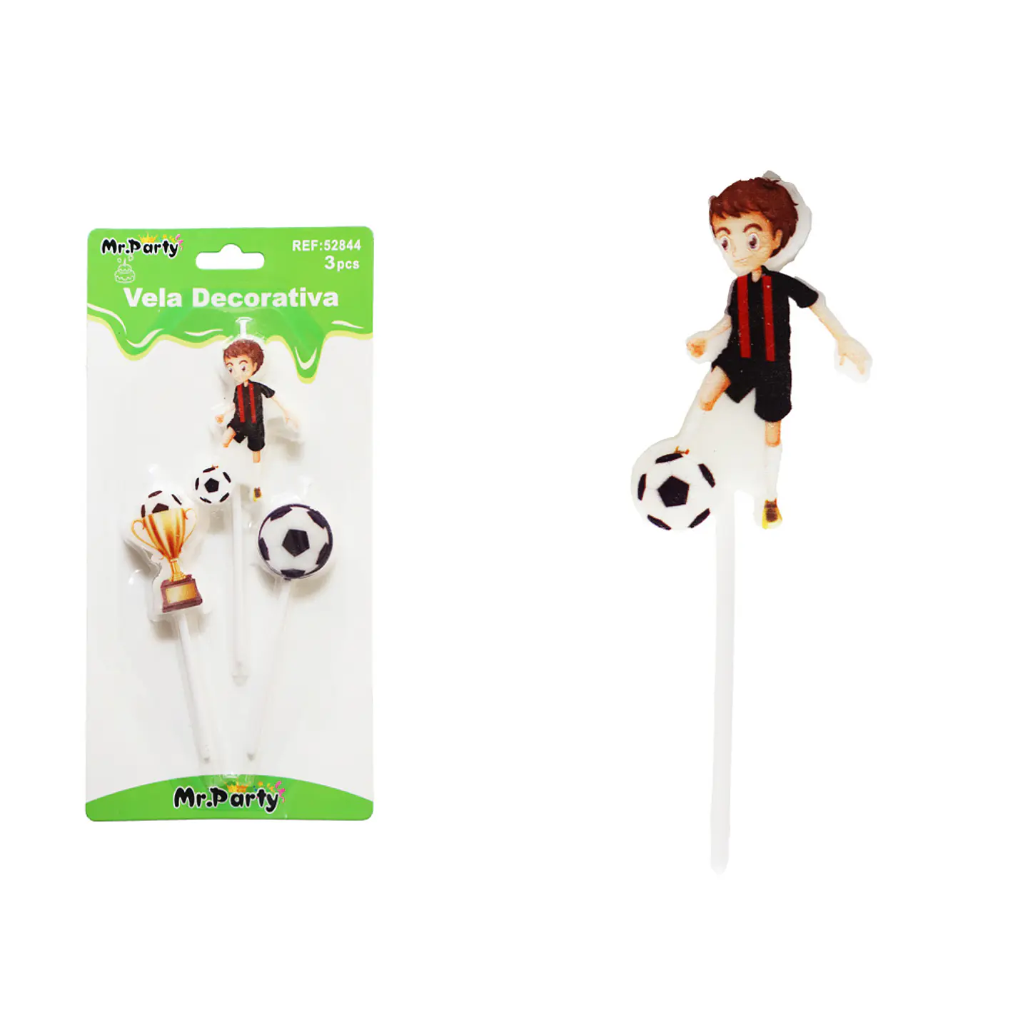 Vela de fútbol 12cm 3pcs 1