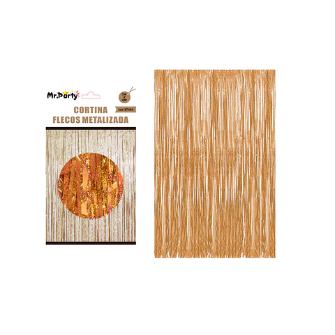 Cortina metalizada color champán holográfica 1m*2m