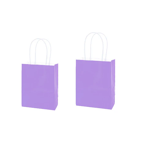 Bolsa de papel kraft mini morado 12*15*6cm 12pcs