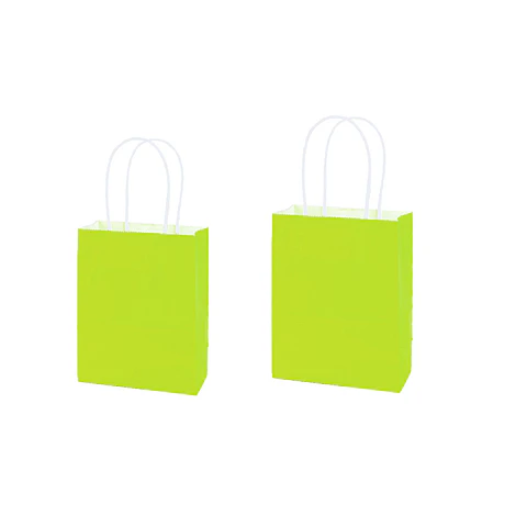Bolsa de papel kraft mini verde claro 12*15*6cm 12pcs