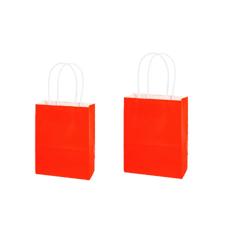 Bolsa de papel kraft mini rojo 12*15*6cm 12pcs