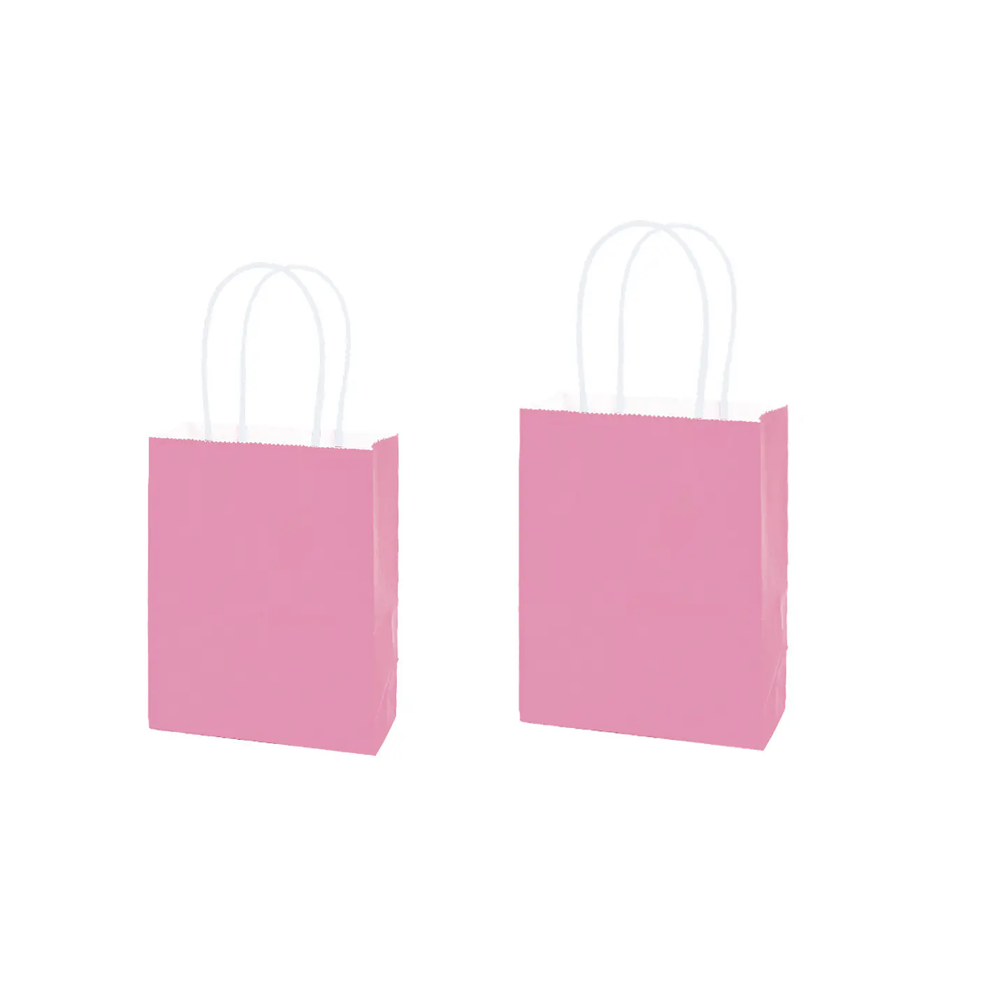 Bolsa de papel kraft mini rosado 12*15*6cm 12pcs 1