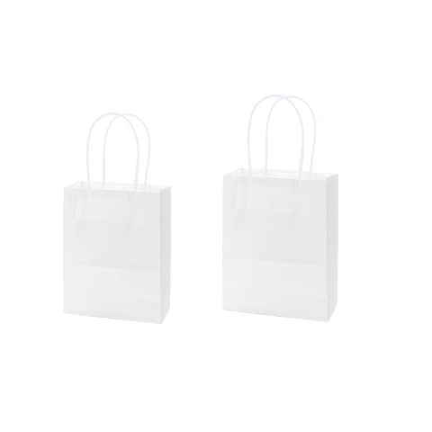 Bolsa de papel kraft mini blanco 12*15*6cm 12pcs