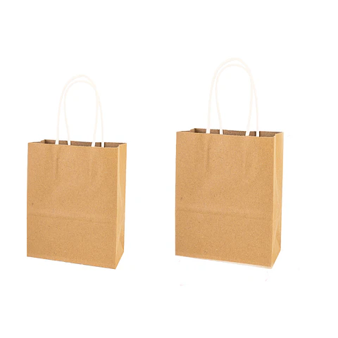 Bolsa de papel kraft mediana color natural 21*27*11cm 12pcs