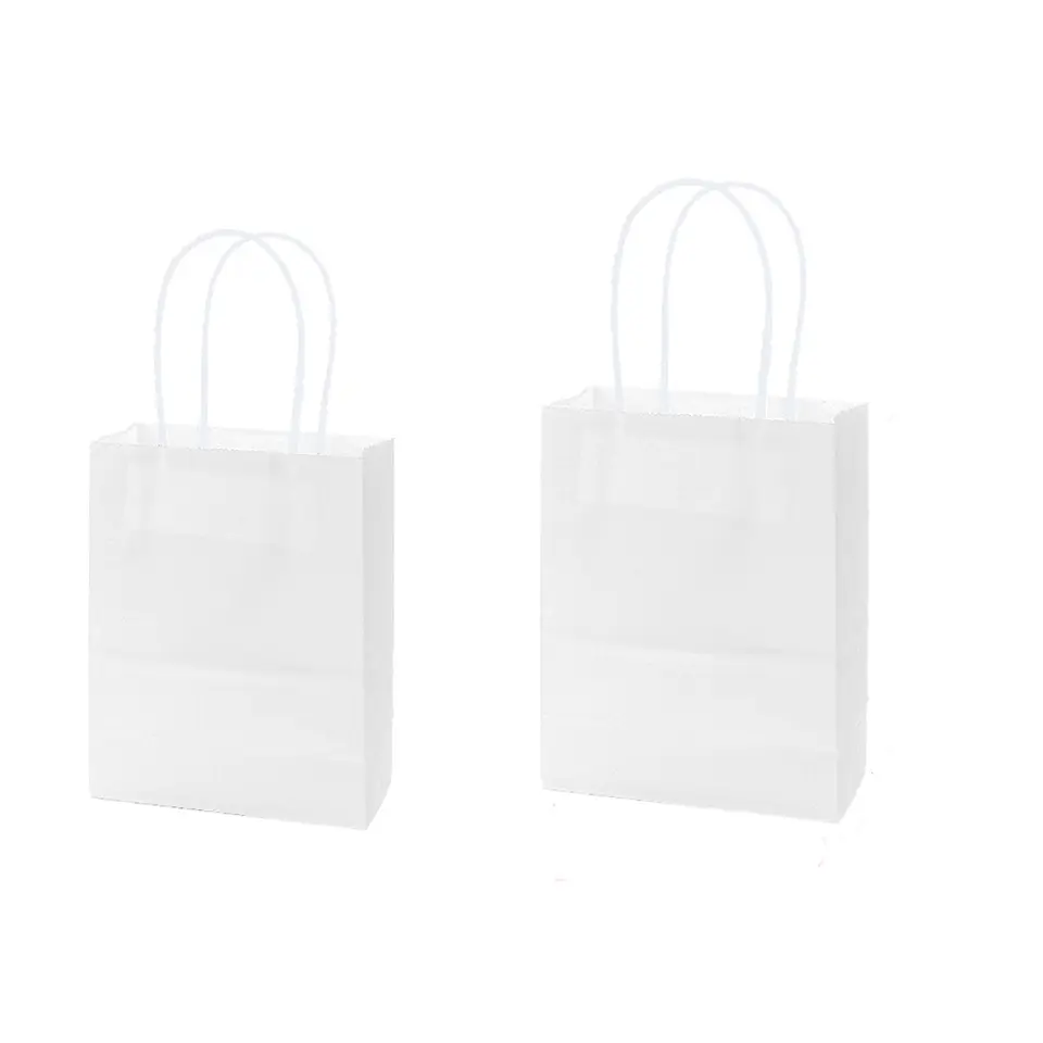 Bolsa de papel kraft mediana blanco 21*27*11cm 12pcs 1