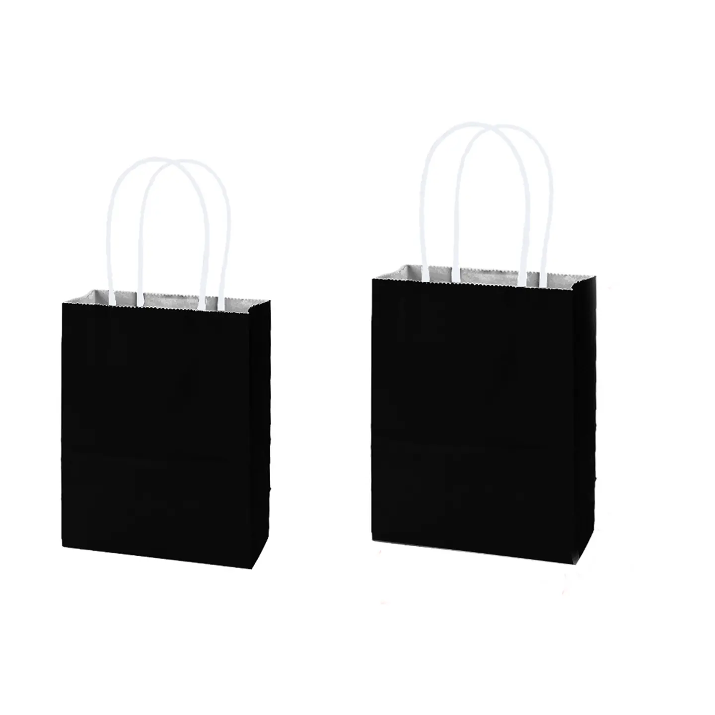 Bolsa de papel kraft mediana negro 21*27*11cm 12pcs 1
