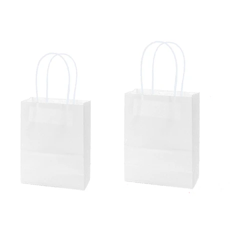 Bolsa de papel kraft grande blanco 26*33*12cm 12pcs
