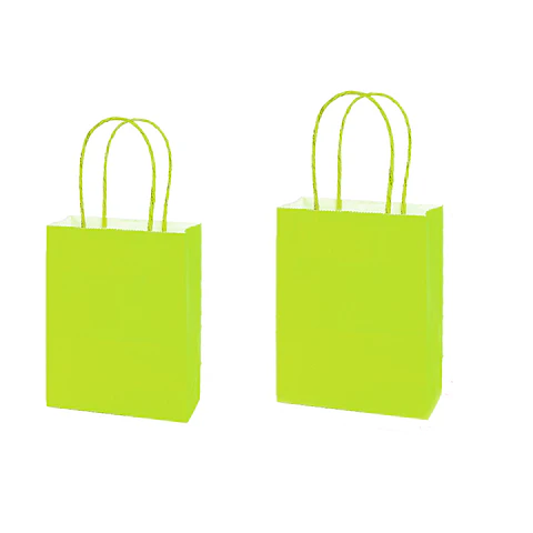Bolsa de papel kraft extra grande verde claro 31*42*12cm 12pcs