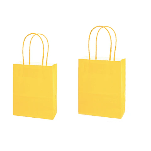 Bolsa de papel kraft extra grande amarillo 31*42*12cm 12pcs