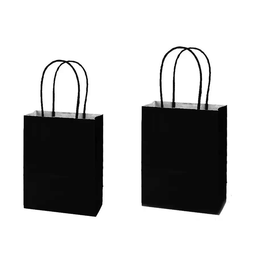 Bolsa de papel kraft extra grande negro 31*42*12cm 12pcs 1