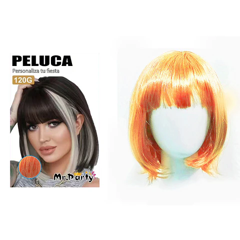 Peluca corta escolar dorado