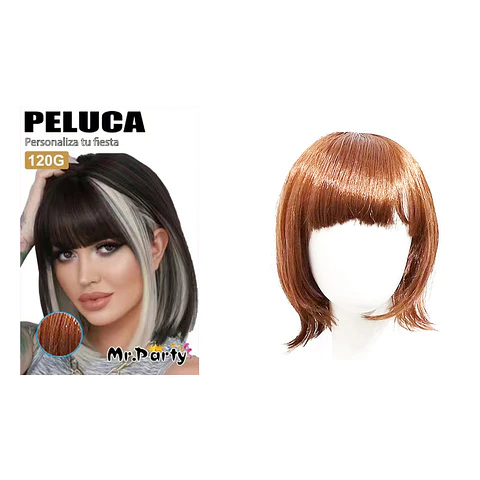 Peluca corta escolar café