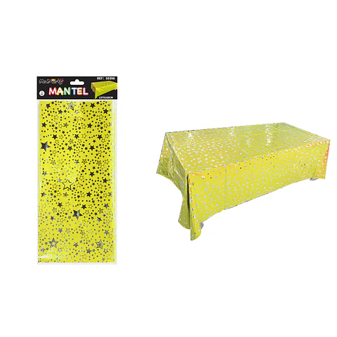 Mantel con estrellas amarillo 137*183cm  